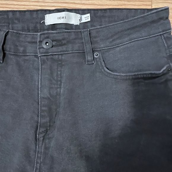 Ichi washed black slim straight crop jean - Picture 3 of 4